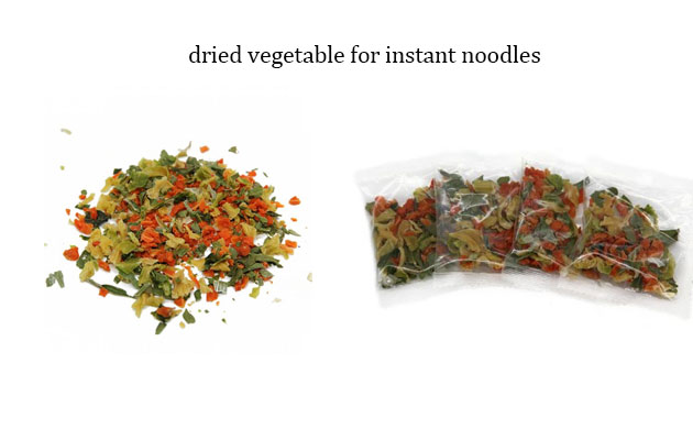 dried vegetable for  instant noodles 