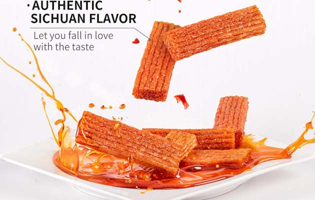 spicy strips snack food